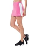 SYROKAN Women's Athletic Performance Skort With Built In Shorts Sport Skirt Hot Pink S