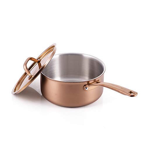Fleischer & Wolf Copper Cookware Sets 10Pieces,Triply Stainless Steel