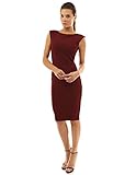 PattyBoutik Women's Boat Neck Sleeveless Sheath Dress