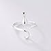 ONE A DAY 925 Silver Lovely Cat Animal Long Tail Open Ring for Women Girl Party Christmas Jewelry Pet Lover Gift Charm