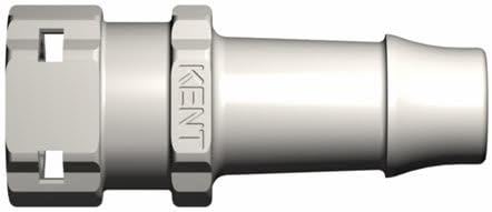 Kent Systems 3AW232-N01 White Nylon Collection 3, Open Flow Tube Fitting, Quick Coupling, 1/2" Barb, Female
