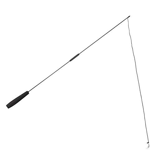 Feather Teaser Cat Toy, 1PCS Retractable Cat Wand Toys and 5PCS Replacement Teaser with Bell Refills, Interactive Catcher Teaser and Funny Exercise for Kitten or Cats.