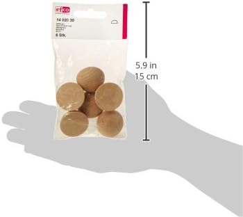 EFCO Hemisphere 30 mm 6 pcs, Wood, Brown, 10 x 10 x 6 cm - Image 3