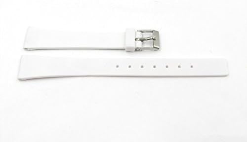 14mm White Rubber Watch Strap for Ladies