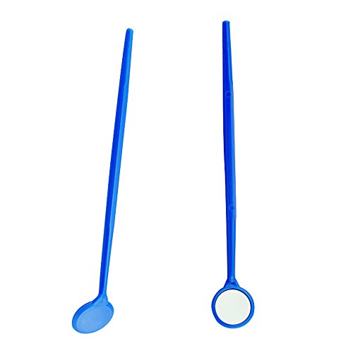 Enshey 100pcs Disposable Dental Exam Mouth Mirrors Oral Dental Mirror Plastic Dental Instrument