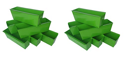 Paletten Blumenkasten Einsatz 12er Set Grün I Paletten-Pflanzkasten für Europalette aus Metall