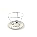Pour Over Stainless Steel Coffee Cone Shaped Basket Filter Dripper and Cradle Stand used with Popular V60 Filters like Melitta, Cuisinart, Hario, Chemex – Maximum Flavor Extraction by Bolio (Vortex 1)