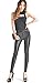 VAMEI Faux Leather Leggings Sexy Women Waist Shiny Pants