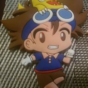 Digimon Tai Kamiya Keychain Anime 1x Keyring Keychain Double Sided PVC Anime Premium