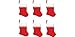 Amscan Santa's Delight Red & White Mini Felt Christmas Stockings - 5