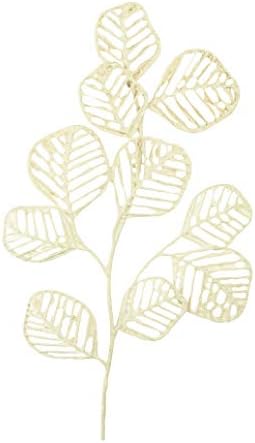 Inventive Co-op Handmade Paper & Steel 3-D Leaf Wall Décor, White