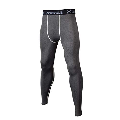 image for Xtextile 3 Pcs Men's Workout Set with Compression Pants Long Sleeve Sh