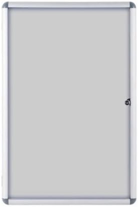 Tamperproof Lockable Notice Board 1200x900mm Silver Grey Anodised Aluminium Frame
