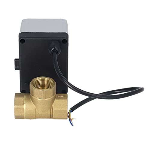 Ball Valve 3 Way Motorized DN20 3 Wire 3/4in AC220V Brass Electric Actuator for Industrial Use