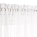 NICETOWN Sheer Curtain Panels for Dining Room, Semi Voile Drapes Faux Linen Sheer Curtains for Patio Glass Door, 55 inches Wide x 63 inches Long, White, 2 Panels