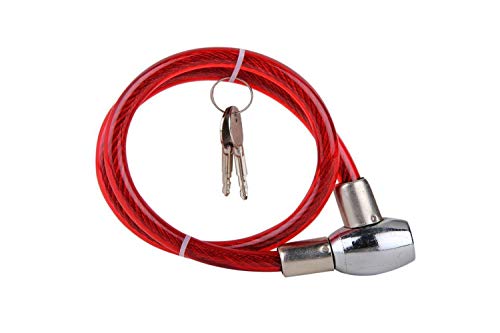 Jctek Universal Multi Purpose Steel Cable Lock Helmet Lock Bicycle Luggage Lock (Multi Color) Pack of 1