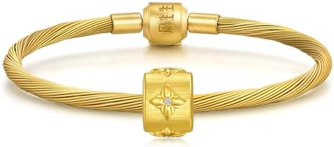 Amazon.com: CHOW SANG SANG Twisted Stainless Steel Sunshine Gold 