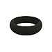 QALO Women's Rubber Silicone Ring, Classic Silicone Wedding Ring for Women, Breathable, Durable Engagement Silicone Band, 5.5mm Wide 2.5mm Thick, Black, Size 5