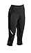 CW-X Women's Mid Rise 3/4 Capri Stabilyx Compression Legging Tights , Black, Large