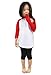 Hat and Beyond Kids Raglan 3/4 Sleeves Baseball T Shirts Baby (XXS (2-3 Yrs 3T), 5ks01_White/Red)