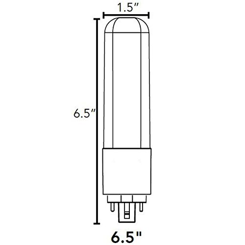 QUEST MANUFACTURING LED G24 4-Pin PL Lamp 13W=(26W Equivalent) Compact Fluorescent Lamp Replacement; Non Dimmable; 40,000 Life Hours; Ballast Compatible; 1300 Lumens; 120V (Cool-White 4000K) 2 PACK