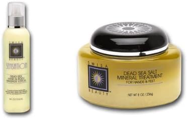 Swisa Dead Sea Mineral Skin Care Sensation Lotion in Sexy and Salt Treatment+a-viva 4 Way Nail Buffer+eco Nail File