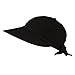 JFH Women's Classic Quintessential Sun Wide Visor Hat in Sold Bold Colors (Black)