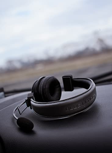 Blue Tiger Elite Ultra 2.0 Wireless Bluetooth Headset – One-Ear Piece Trucker Professional Headset - Bluetooth 5.2 with Microphone – 60 Hours Talk Time, 1200 Hours Standby
