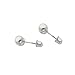 14k REAL White Gold 4mm Ball Stud Earrings with Screw Backs
