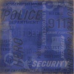 Karen Foster Design 60962 Police Collage 12 Inch x 12 Inch Scrapbook Paper - 1 Sheet