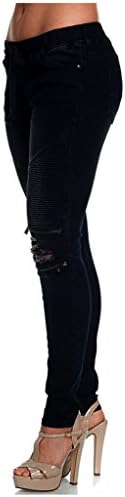 SWEET BOHEMIAN TWILL JOGGER PANTS WITH COMFORT STRETCH, LARGE, BIKER DENIM BLACK #999