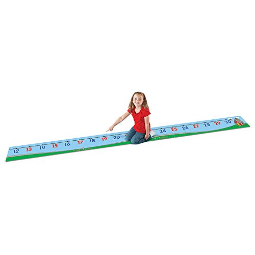 Learning Resources 0-30 Number Line Floor Mat, Blue