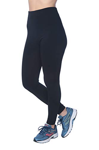 Active Club Women's Fleece Lined Leggings - Seamless High Waisted Soft Brushed (S/M, 2 Black/Light Brown/Red/Royal/Light Grey)