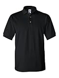 Gildan mens Ultra Cotton 6.5 oz. Pique Polo(G380)-BLACK-XL
