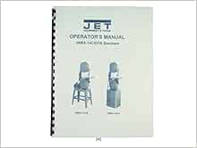 Jet JWBS-14CS/OS Band Saw Operators & Parts List Manual: Jet: Amazon