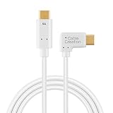 USB C to USB C Cable 5A Fast Charge, CableCreation 100W PD 6ft USB C to C Cable 480Mbps Data Sync, Compatible with New MacBook(Pro), Google ChromeBook Pixel, Galaxy S10 S9, Note 10, 1.8M/ White