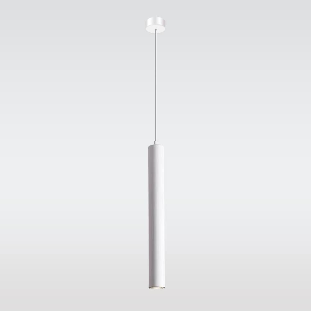 Vecys 1PCS Modern White Cylinder Pendant Light with 3W COB Patch LED Light Long Tube Chandelier φ4*30.5CM for Indoor Kitchen Island Dining Room Shop Bar Counter