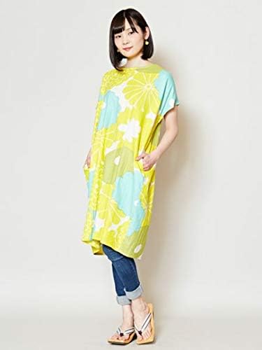 Amazon カヤ 和モダン色華ワンピース 7ia 07 Free イエロー ワンピース チュニック 通販