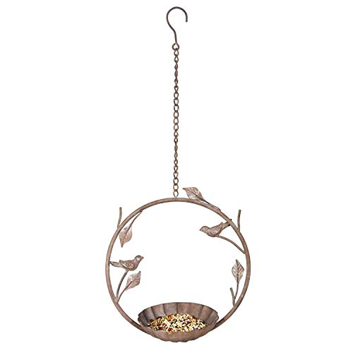Tenforie Bird Feeder Hanging Tray, Seed Tray for Bird Feeders/Bird Bath, Attractive & Long Lasting, Outdoor Garden Backyard Decorative Great for Attracting Pet Hummingbird Feeder
