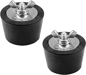 2Pcs Pool Winterizing Plug,25mm/1inch Winter Rubber Plug,Winterizing Expansion Plug with Stainless Steel Bolts to Prevent Frost Damage to Swimming Pool Drain Pipelines