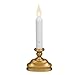 White LED Battery Operated Flameless Window Candle Antique Gold Finish with Auto Sensor - FPC1520B