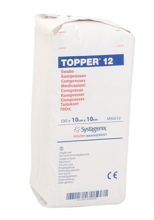 Topper 12 Non-Sterile Swabs (10cm x 10cm 6ply)