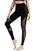 Hopgo Women's High Waist Yoga Pants Mesh Tummy Control Workout Leggings Running 4 Way Stretch Sports Tights