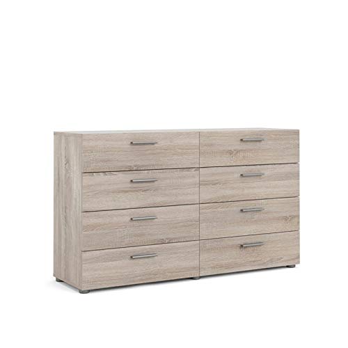 Tvilum Austin 8 Drawer Double Dresser, Truffle The Home Kitchen Store