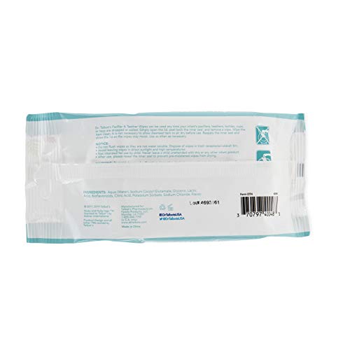 Dr. Talbot's Pacifier and Teether Wipes Naturally Inspired with Citroganix, Vanilla Milk (Pack