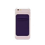 Phone Card Holder, Bagent Stick on Lycra Credit Card ID Wallet Cases Pouch Pocket Sleeves for iPhone, Android and all Smartphones (Purple)