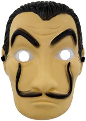 AODEW Salvador Dali Original La Casa De Papel Mascara Money Heist Face Mask PVC Mask Cosplay Realistic Movie Prop Face Mask
