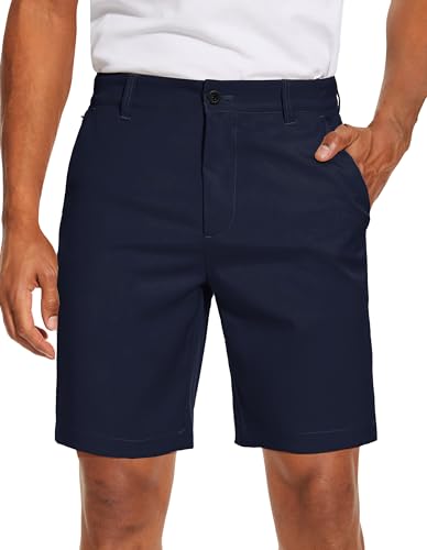 AOBUTE Mens Golf Shorts with 4 Pockets Navy Athletic Hiking Shorts Lightweight Water Resistant Quick Dry Summer Pants M at Amazon