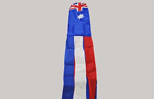 Flagtex Australian Flag Windsock 150cm Weather Resistant Polyester Garden Windsock Australia Flag Design Outdoor Decoration Wind Indicator Patio Garden 60 inch Wind Direction Windsock — image 1