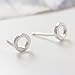 Julie's Jewelry 925 Sterling Silver minimalist design handmade smooth geometric Circle Earrings female